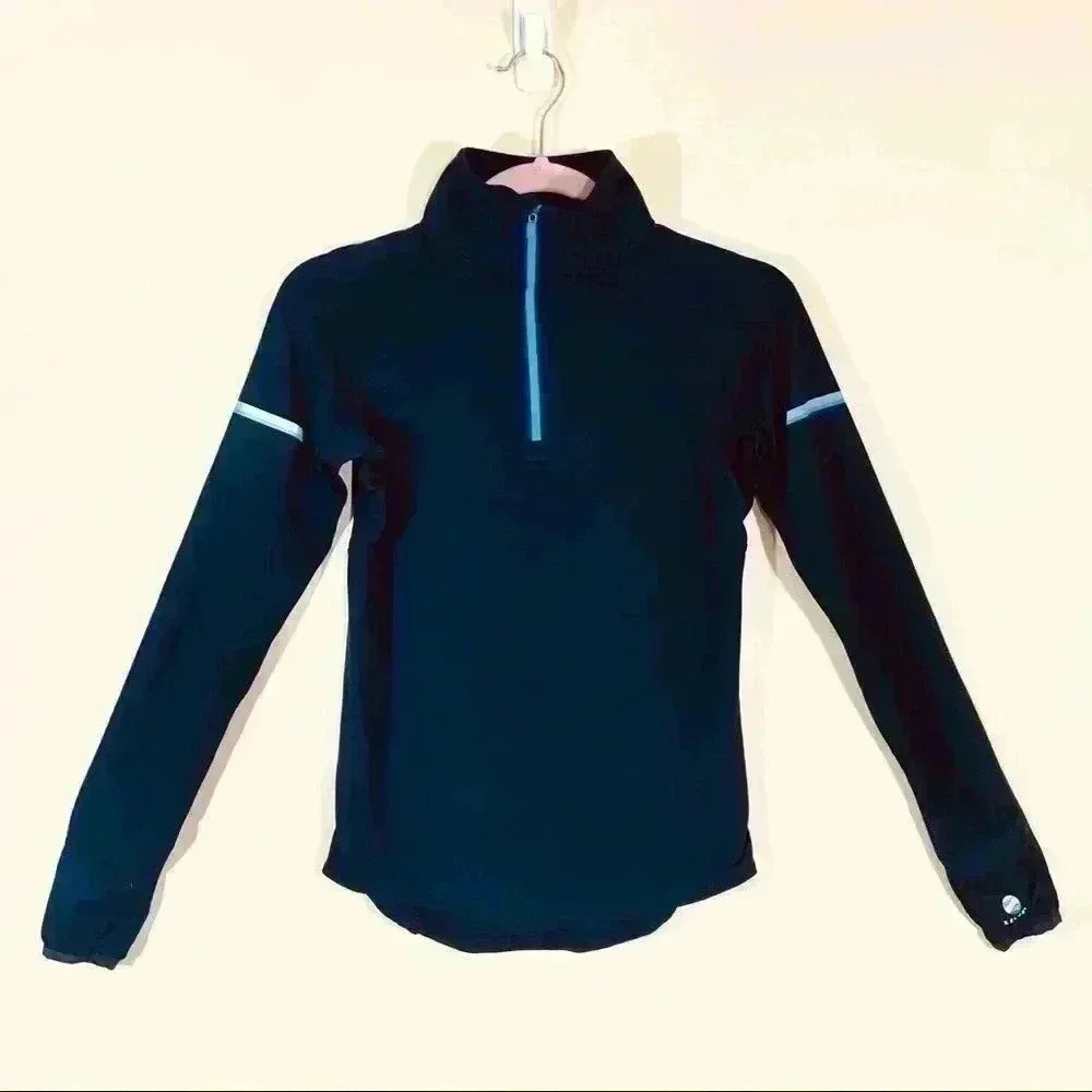 Zelus Zion Black Quarter Zip Pullover Running Athletic Sweatshirt Size Xs